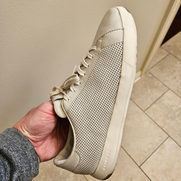 Cole Haan Men's GrandPro Leather Sneakers, Lt Gray, Sz 10 - Picture 13 of 16